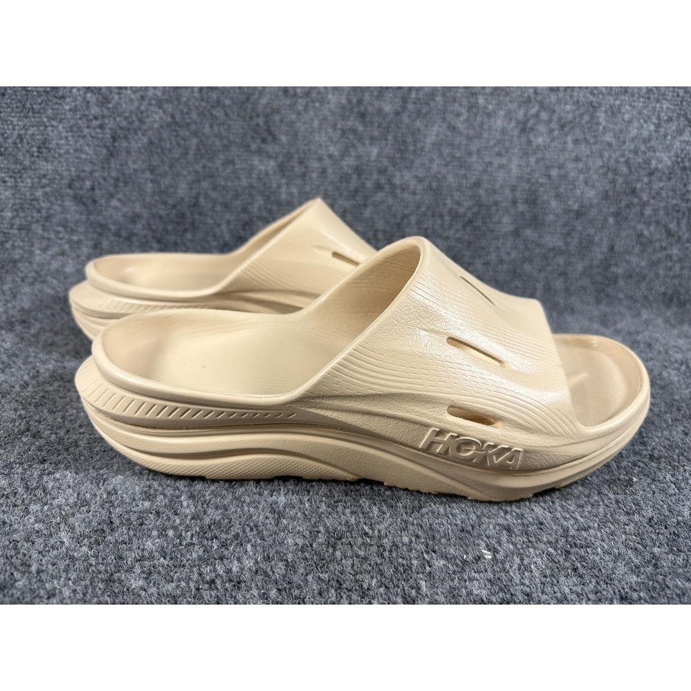 Hoka One One Men’s Cushioned Slide Sandals in Tan